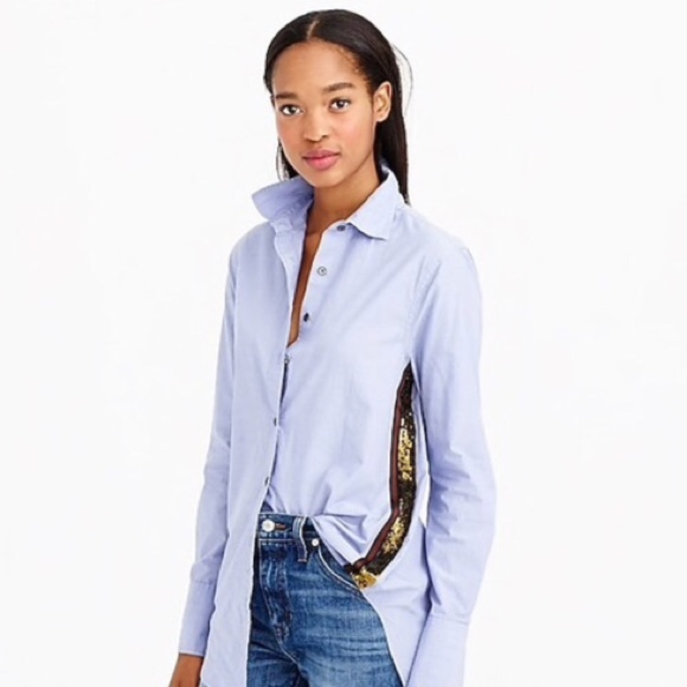 J.Crew Button Down with Sequin detail